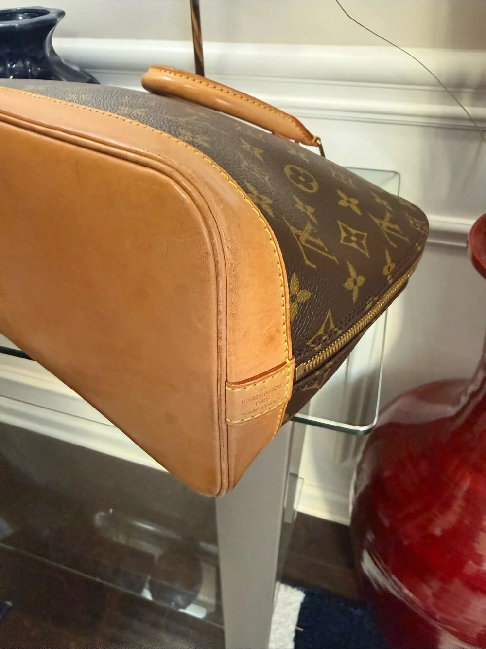 Louis Vuitton Monogram Alma PM Handbag in Brown and Tan